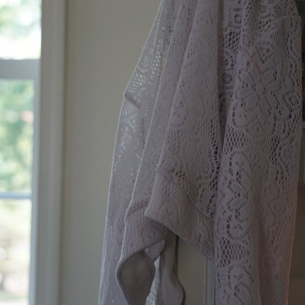White lace shrug